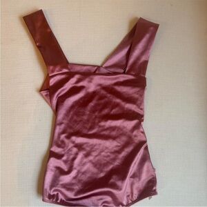 Pink free people bodysuit